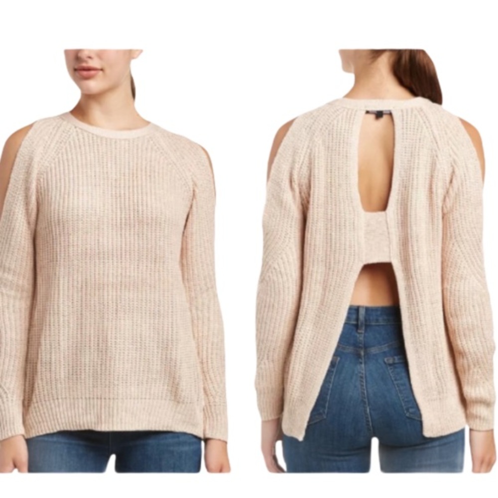 FATE open back cold shoulder sweater